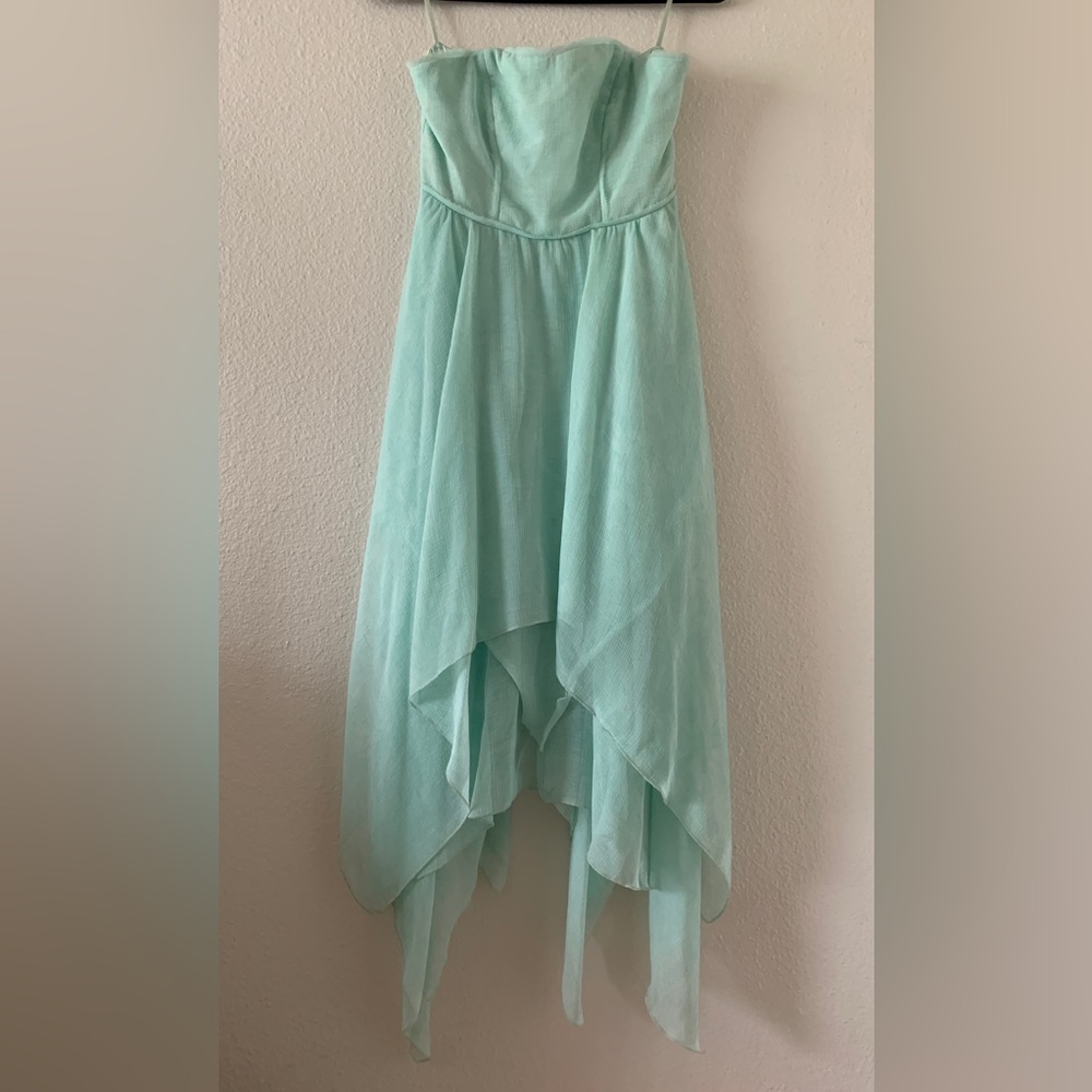 Ecote Sea Green Strapless Midi Dress Used